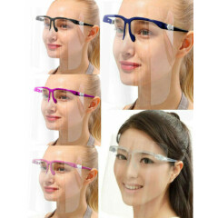 Shield Full Face Visor Glasses Blue Protection Mask PPE Transparent Pack Of 10