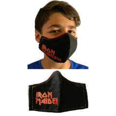 Iron Maiden Washable Cotton (Adult or Kids) Handmade Face Mask w FILTER POCKET