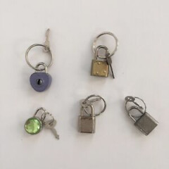 Mini Padlocks Lock With Key For Jewelry Box Storage Diary Luggage Crafting 5 Set