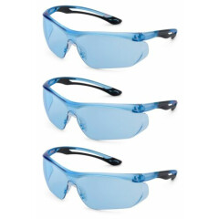 3 Pair/Pack Gateway Parallax Blue Safety Glasses Sun Ballistic Rated Z87+