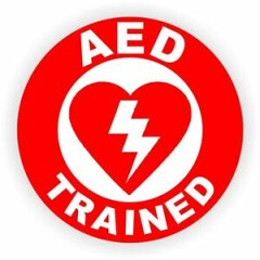 AED Trained Hard Hat Decal / Helmet Sticker / Safety CPR First Aid Rescue EMT
