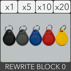 13.56MHz Rewrite Block 0 UID RFID IC Key Fob 1K S50 Proximity ID Tag Keychain