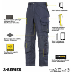 Snickers 3311 Cooltwill Trousers SnickersDirect Navy
