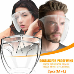 Full Face Cover Protection Safety Mask Shield Clear Glasses Anti-Fog Anti-Splash
