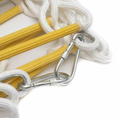 Fire Emergency Ladder Story Rope Safety Antislip Rung Portable Hooks Window16FT