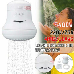 SHOWER HEAD ELECTRIC HEAD WATER HEATER INSTANT 220V/5400W 3 WATER TEMPERATURE 