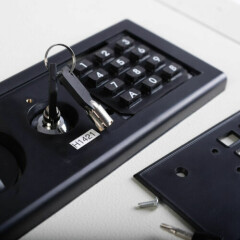 0.8CF Digital Flat Recessed Wall Safe Home Security Lock Gun Cash Box Office