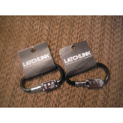 NEW LOT of 2 Latch-Link Combination Lock Carabiners - COLOR CHOICE
