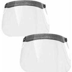 2 Pack Made in USA Durable and Reusable Face Shield, One Size Fits All, Anti-Fog