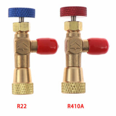 2pcs R410A R22 Refrigeration Charging Adapter for 1/4" Safety Valve ServicH f_AA