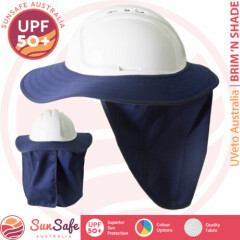 Hard Hat Helmet Brim with Flap Sun Shade UPF 50+ Brim 'N Shade UVeto Australia