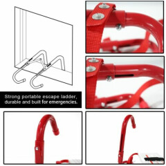 Portable Fire Ladder Two Story Emergency Escape Ladder Safety 15/25/50 Foot