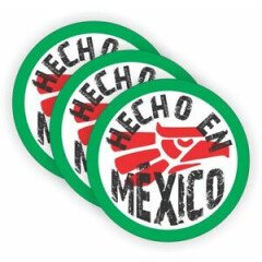 3pack < HECHO EN MEXICO > Hard Hat Stickers Decals Mexican Made In Mexico Helmet