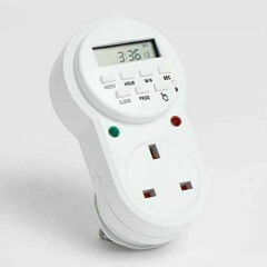 7 Day Digital LCD Electronic Plug-in Programmable 12/24 Hour Timer Switch