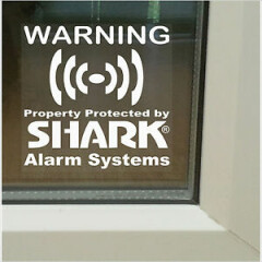 6 x Property Security-Shark Alarm System Warning-Window Stickers-Home,Business