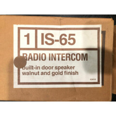 NEW Nutone IS-65 Radio Intercom Door Speaker - Walnut & Gold Trim No Screws