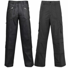 Mens Work Wear Trousers Combat Cargo Pants Knee Pad Pockets Casual Bottoms 30-56