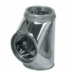 SELKIRK Sure-Temp 6 In. Stainless Steel Insulated Tee with Cap 6T-IT SELKIRK