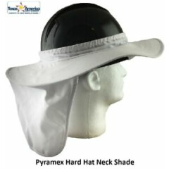 Pyramex Hard Hat Brim with Neck Shade - White - Sun Protection