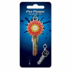 Fire Flower 3D House Key Blank - TE2 - Uncut - Collectable - Locks - Keys 