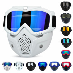 Protective Goggles Eye Protection Glasses Detachable Face Mask Work Lenses PPE