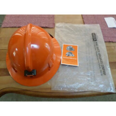 MSA Hard Hat Topgard Mine Safety Syracuse Orange Adjusts Light Lamp Bracket New
