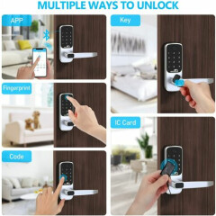 Biometric Fingerprint Padlock Code Lock Smart APP Bluetooth Lock Door Keyless US
