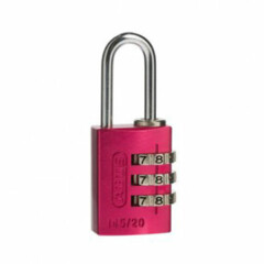  Combination Padlocks - Resettable ABUS 20mm High quality - HOT PINK
