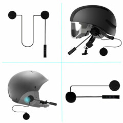 Rechargeable Motorcycle Helmet Wireless Bluetooth Headset Speaker Mic Motorbike