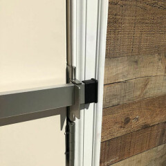 Doorricade 39in Solid Al Security Door Bar w/ Hinge Brackets & Screws (Open Box)