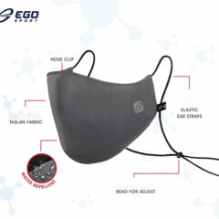 Ego Protective Washable Face Mask Cover For adults W/ Lanyard & Adjustable strap