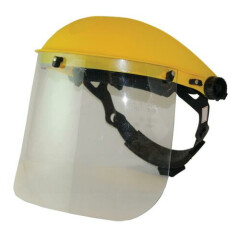 Clear Flip Up Full Face Shield Mask Visor PVC Metal Work Grinding Chemicals New