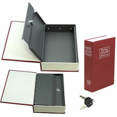 Dictionary Diversion Book Safe w/ Key Lock ~ Metal ~ Red (Small)