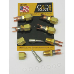 C&D Braze-On Self-Piercing Copper Saddle Valve for 1/4" Tube CD5514 Package of 6