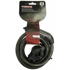 ProSource HD-PWR723-3L Combination Barrel Cable Lock, 6', Steel
