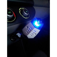 Plug-In Negaitve Ion Car Air Purifier Ionizer with Blue LED Lights
