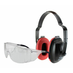 TITUS Eco EAR MUFF HEARING EYE PROTECTION SHOOTING RANGE OTG Over RX Glasses Kit