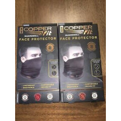 Lot of 2 NEW Copper Fit Face Protector Mask Fashionable, Reusable, One Size Fits