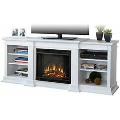 Fresno Electric Fireplace in White by Real Flame New