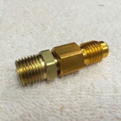Refrigeration Adapter, 1/4" N.P.T. male x 1/2" ACME (R134A) Male, Less Valve Cor