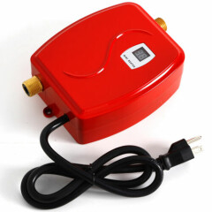 110V Electric Mini Instant Tankless Hot Water Heater Shower Bathroom Kitchen Red