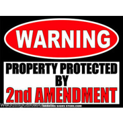 2nd Amendment Gun Rights Warning Stickers set of 2 Decals 4" wide WS262