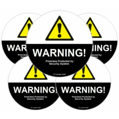 Repositionable Premium Grade Vinyl Window Warning Decals Set - Made in the USA