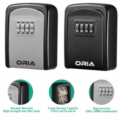 Wall Mount 4&Digit Combination Key Lock Box Safe Security Storage Case Organizer