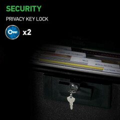 Sentry Fire Chest Fireproof Flat Key Lock Box Hidden Money Cash Document Media