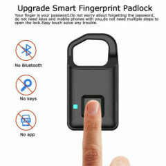 Mini Keyless USB Rechargeable Door Lock Fingerprint Smart Anti-theft Padlock P4