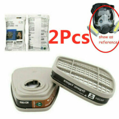 2pcs Cartridge Filter Set 6001cn For 6800 6200 7502 Gas Face Protector