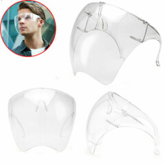 Glasses Face Mask Clear Face Shield with 180 Degree Safety Coverage Anti-Fog USA