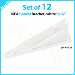 ( Set of 12 ) IKEA Boaxel Bracket 604.487.33, white 15 ¾ ", NEW