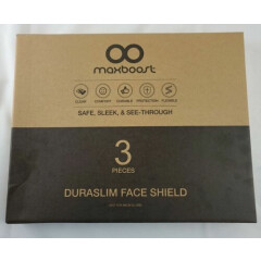 Maxboost Duraslim Face Shield Protection Pack of 3, NEW IN BOX
